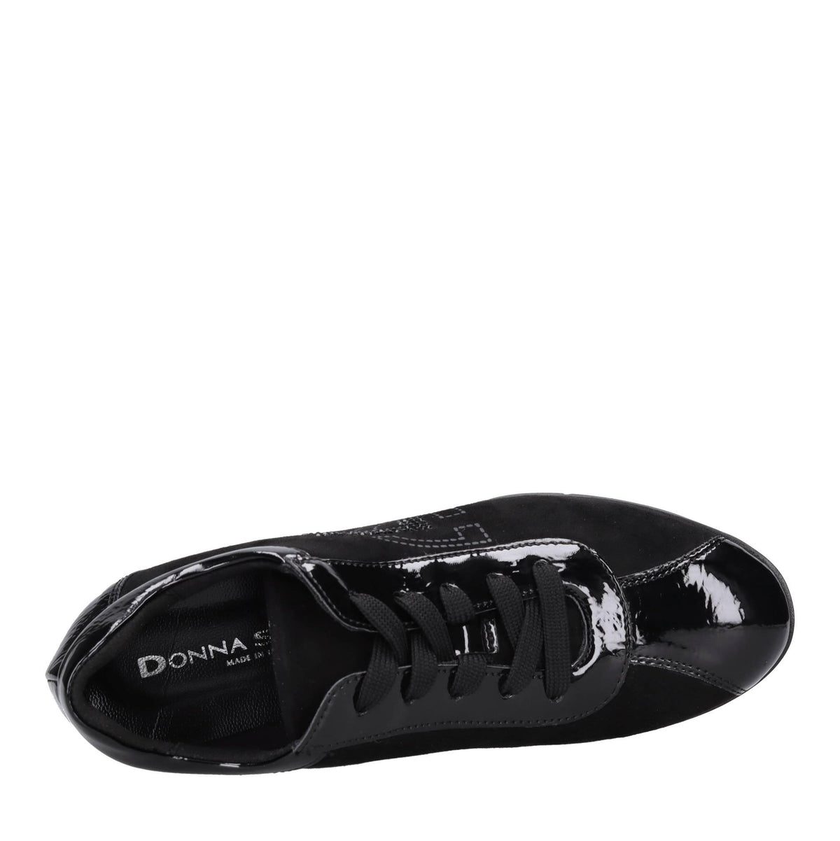 Sneakers in ecopelle e tessuto. 