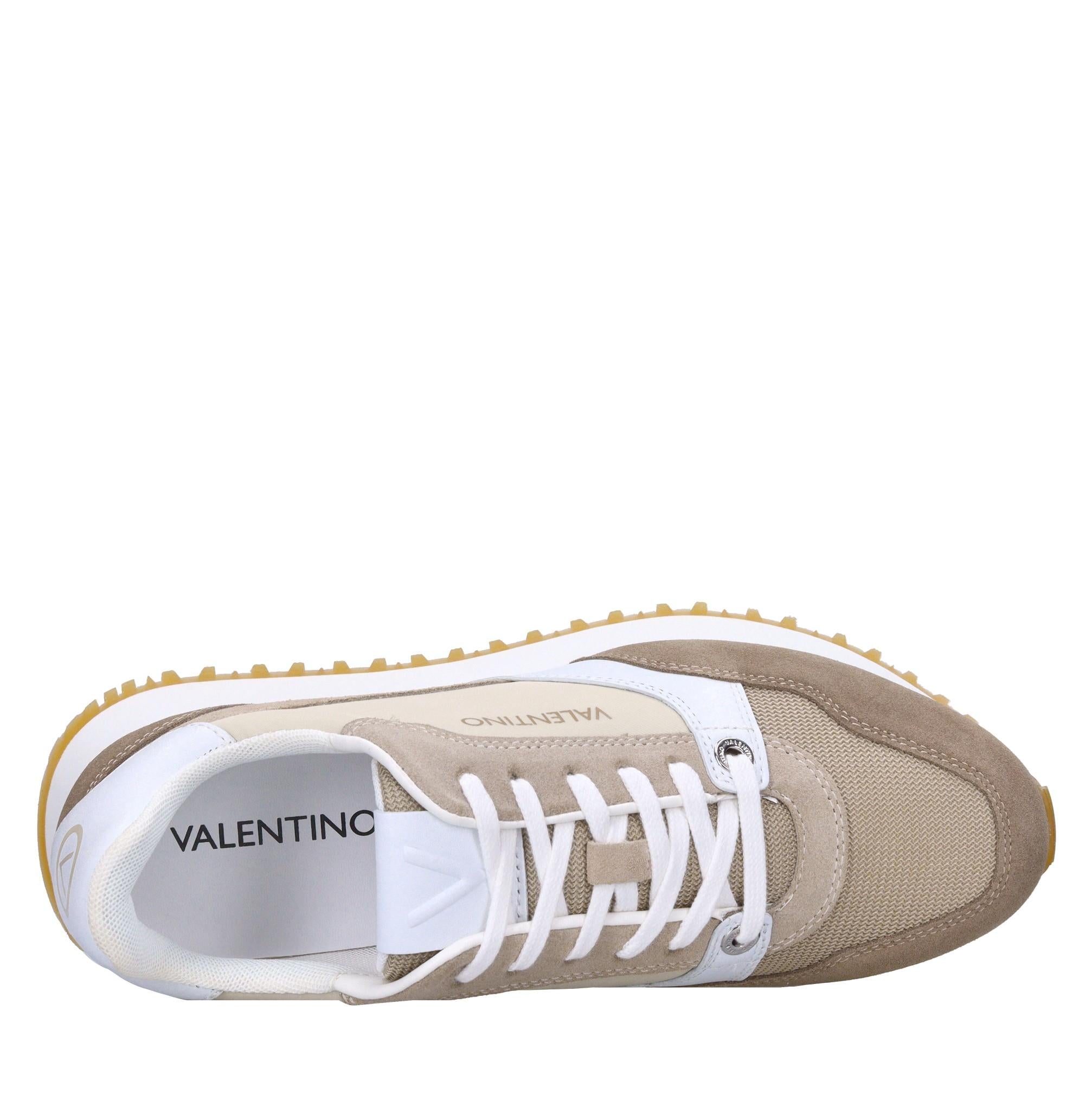 Sneakers in pelle e tessuto 