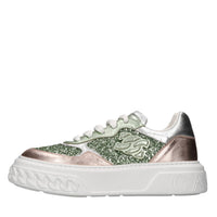 Sneakers Off road in pelle e glitter 