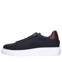 Sneakers in pelle e tessuto 