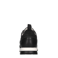 Sneakers in pelle e tessuto 