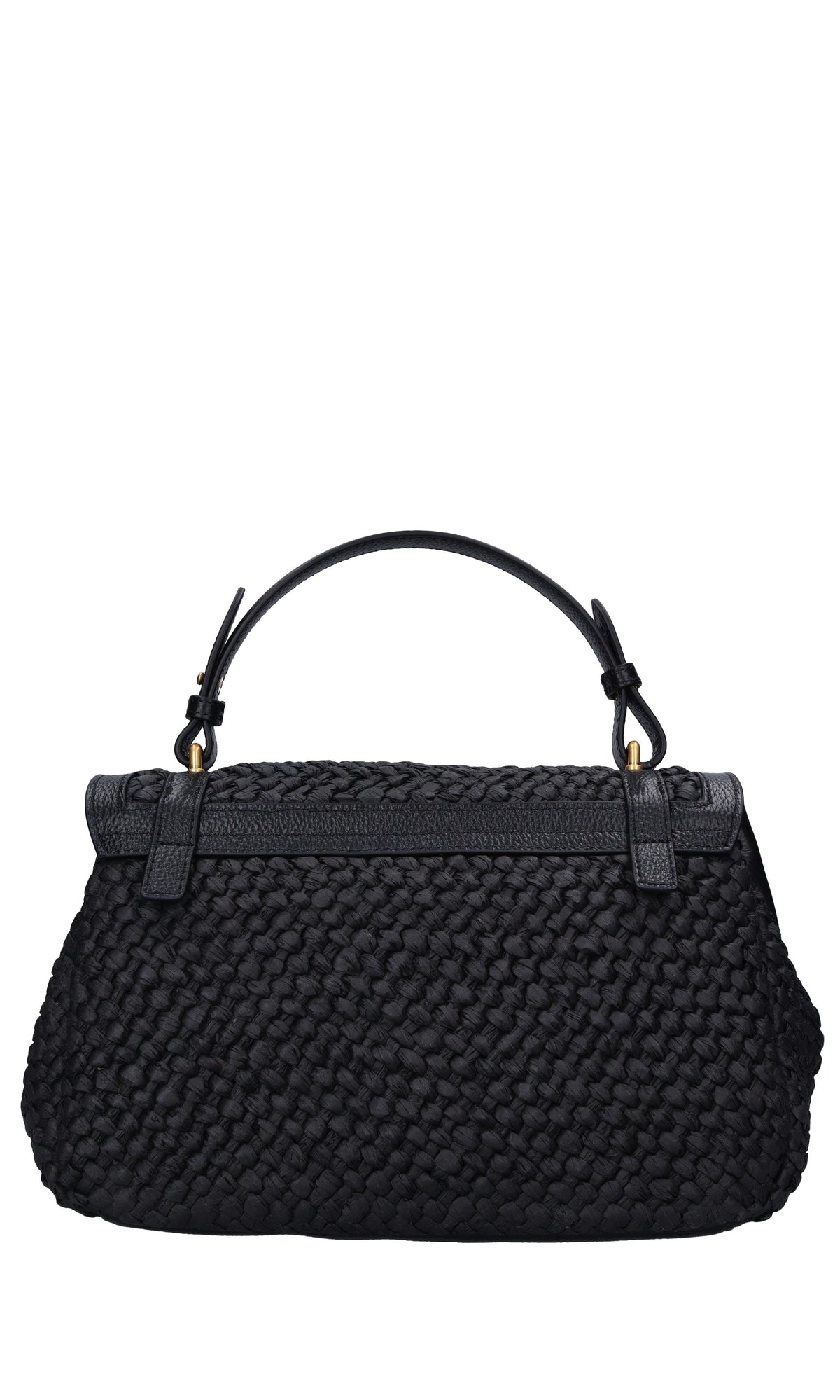 Borsa Atena in pelle e rafia 