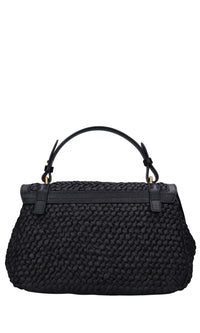 Borsa Atena in pelle e rafia 