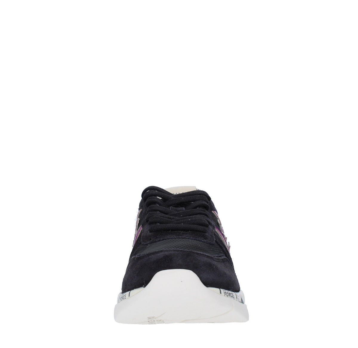 Sneakers in camoscio cavallino e tessuto 