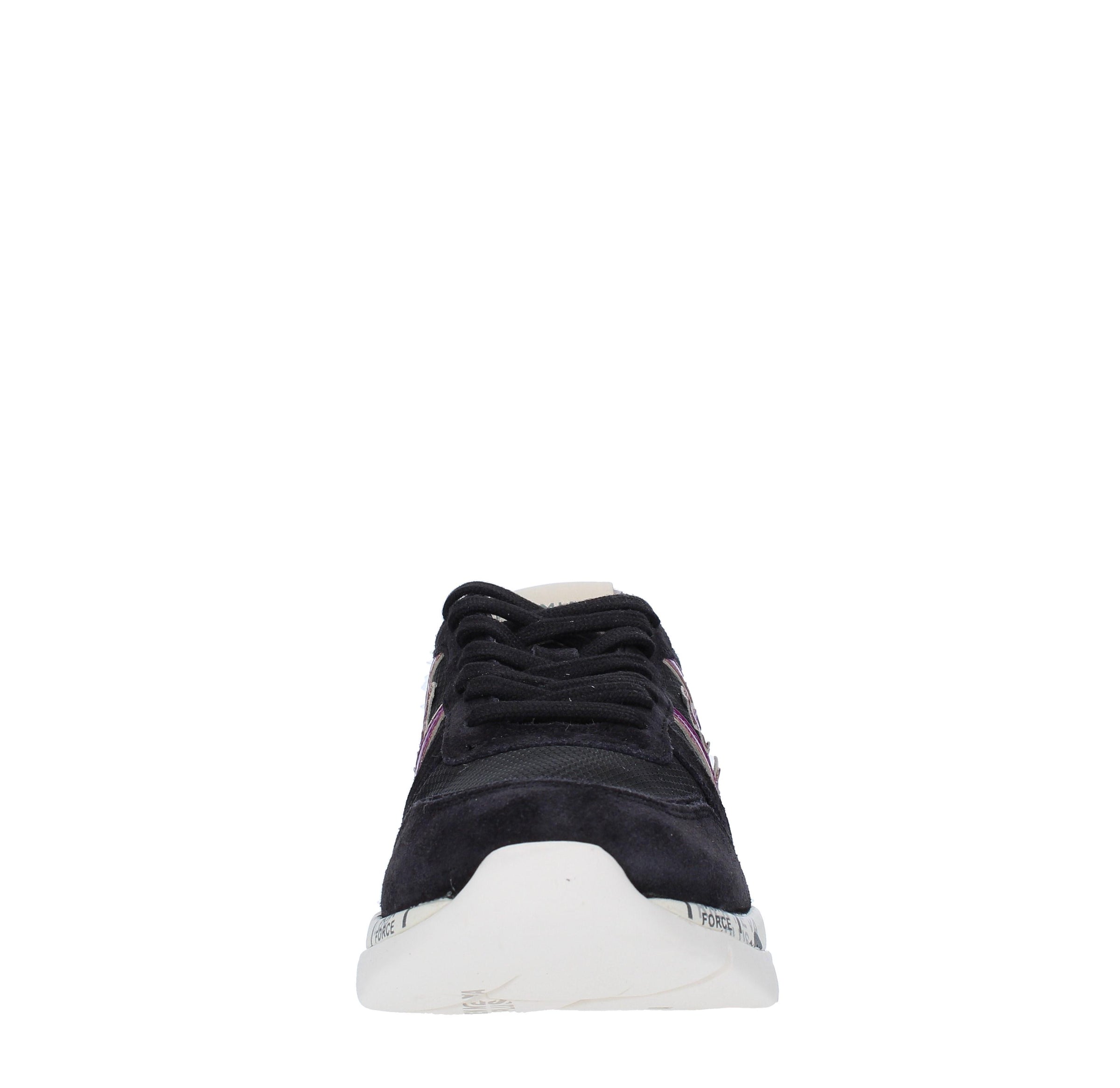 Sneakers in camoscio cavallino e tessuto 