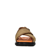 Sandali in rafia e pelle 