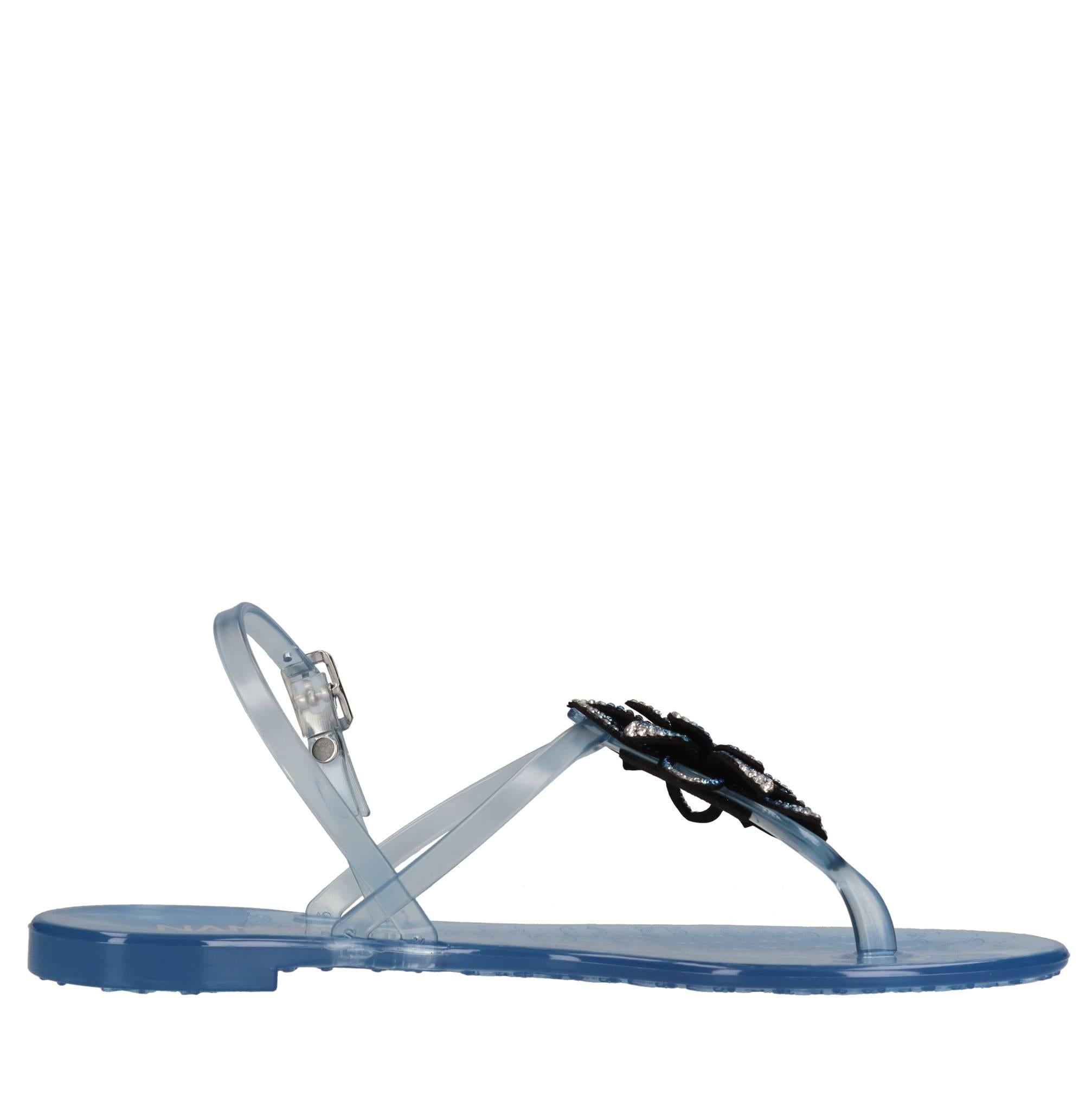 Sandali flat modello AURORA in plexi 