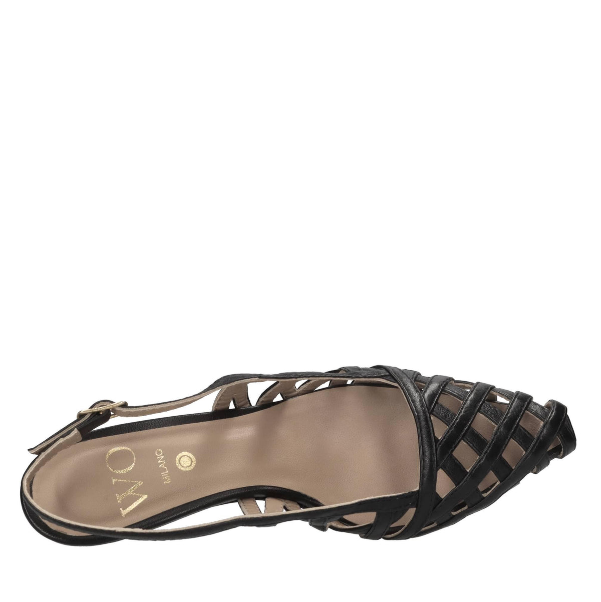Décolleté slingback in pelle 