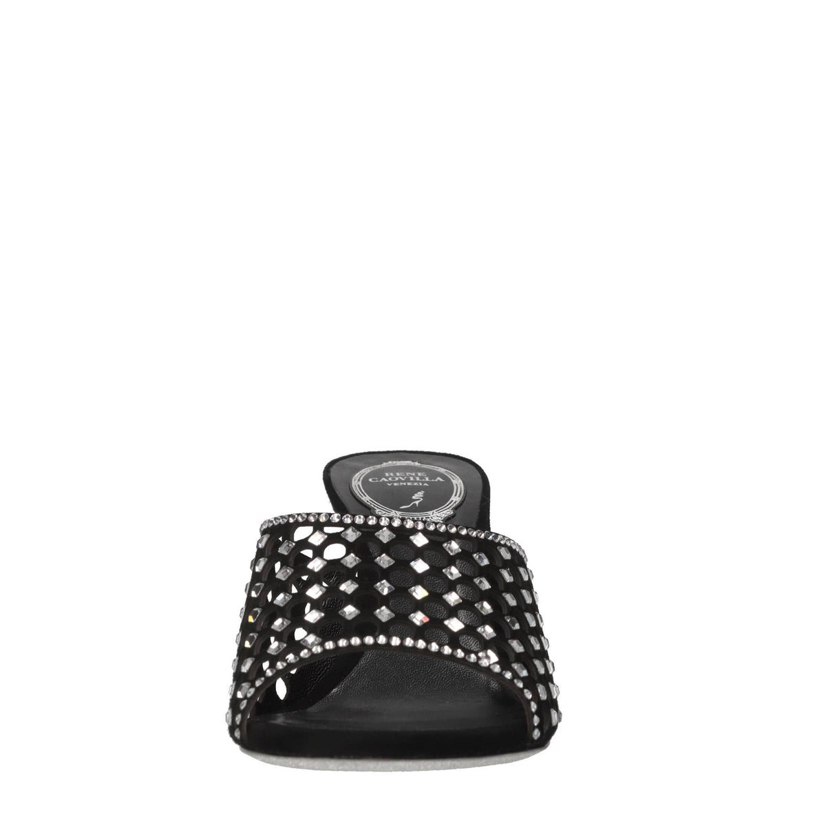 Mules Ginger in camoscio e strass 