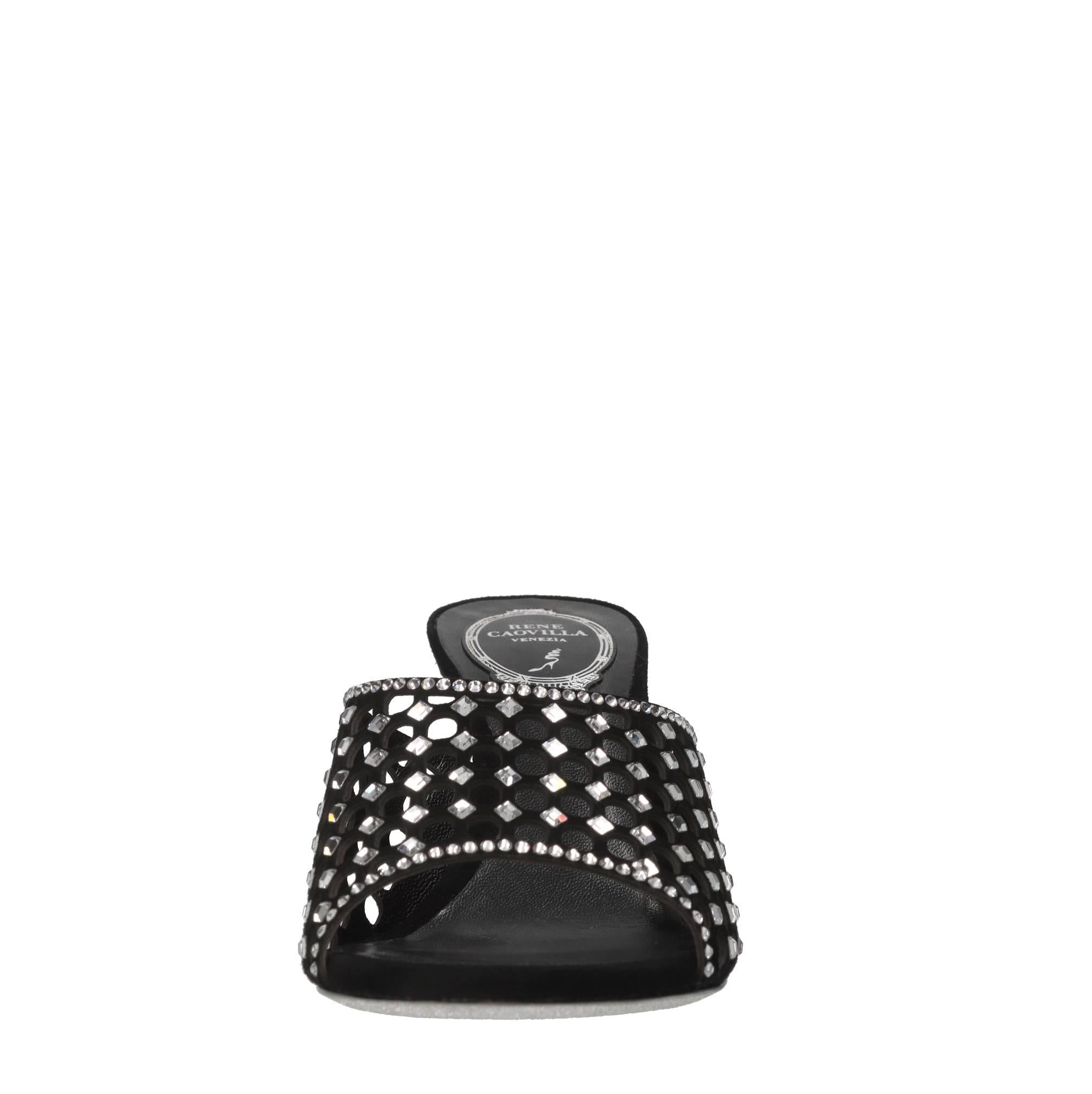Mules Ginger in camoscio e strass 