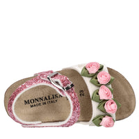 Sandali in ecopelle e glitter 