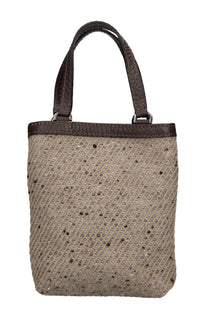 Borsa in tessuto e pelle 