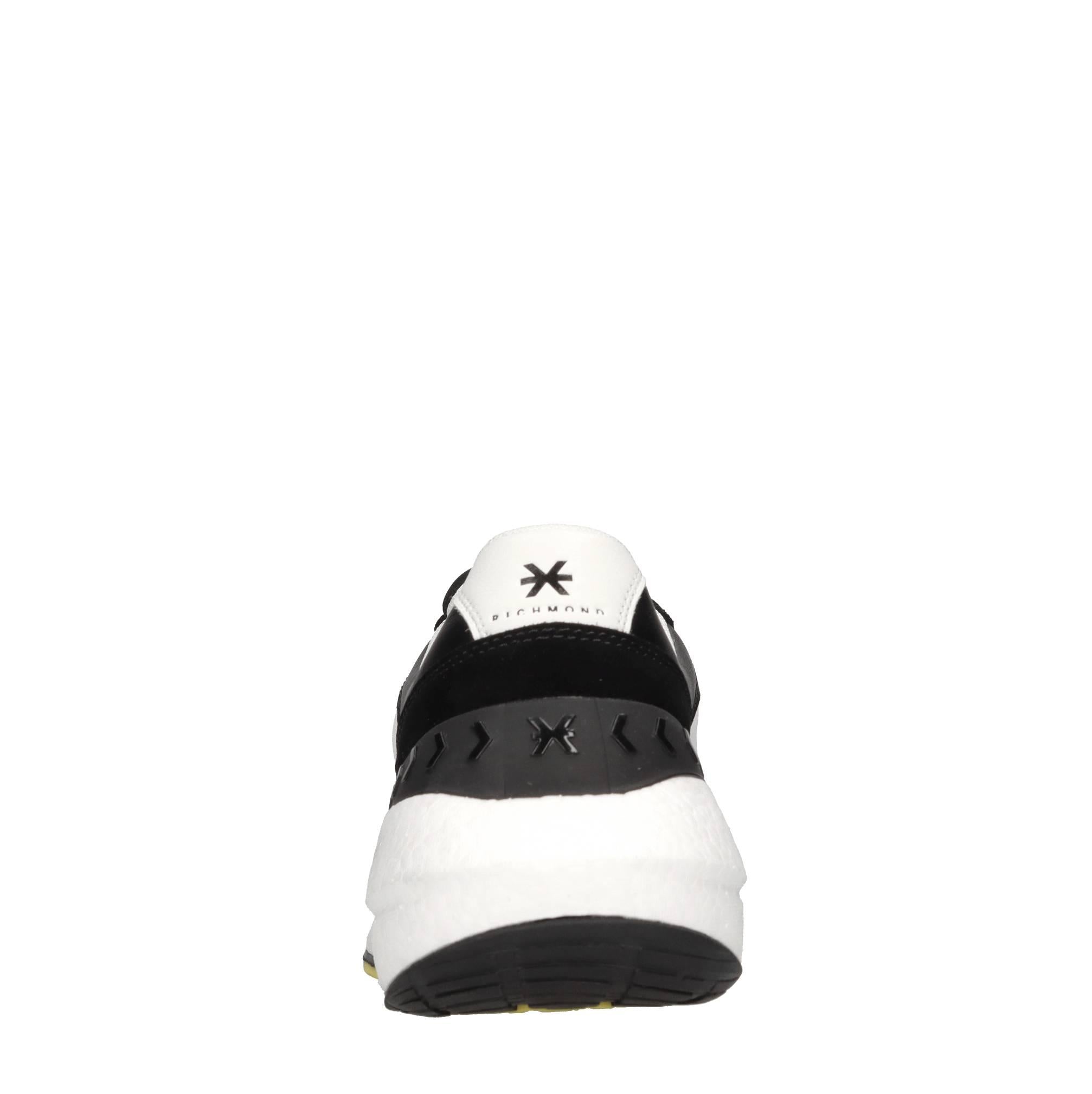 Sneakers in pelle e tessuto 