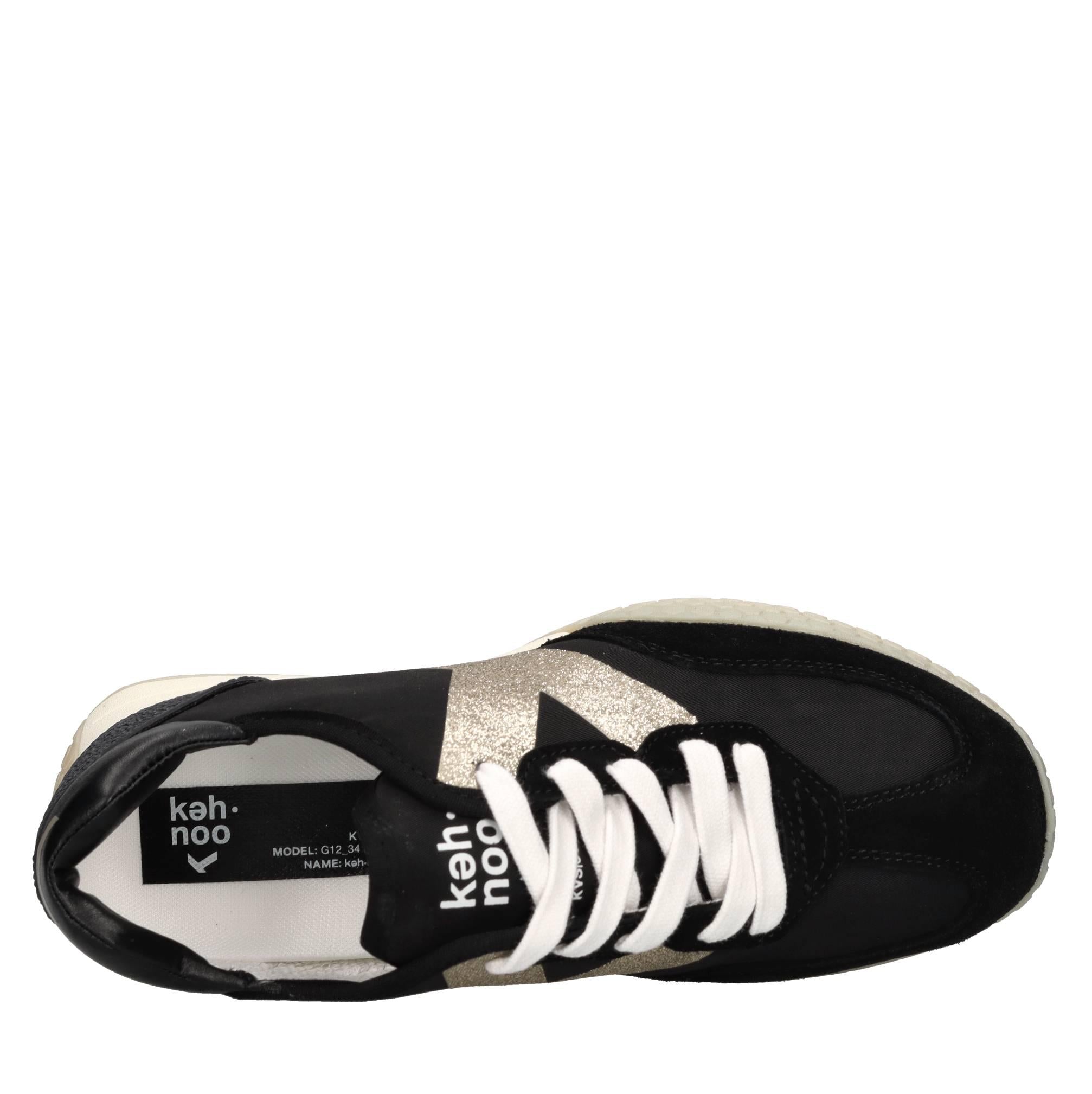 Sneakers in camoscio ecopelle e tessuto 