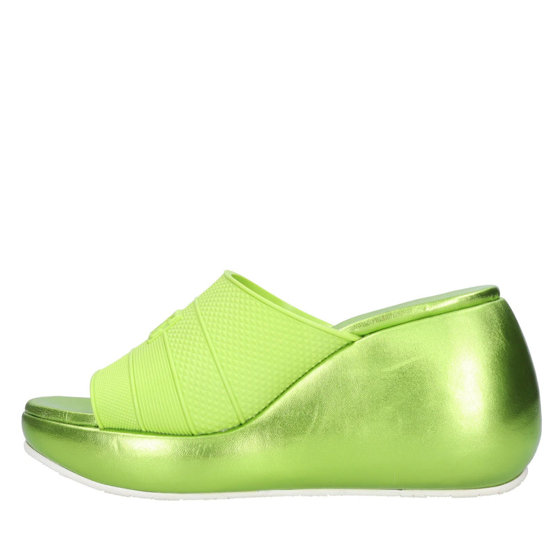 Mules Zeppa in pelle e gomma 