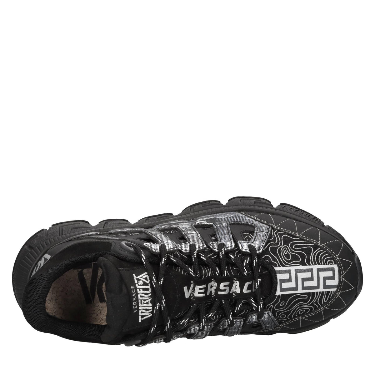 Sneakers in pelle e tessuto 