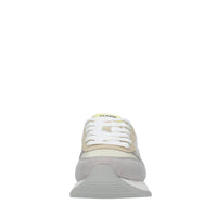 Sneakers in pelle camoscio e tessuto 