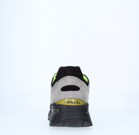 Sneakers in pelle tessuto e camoscio 
