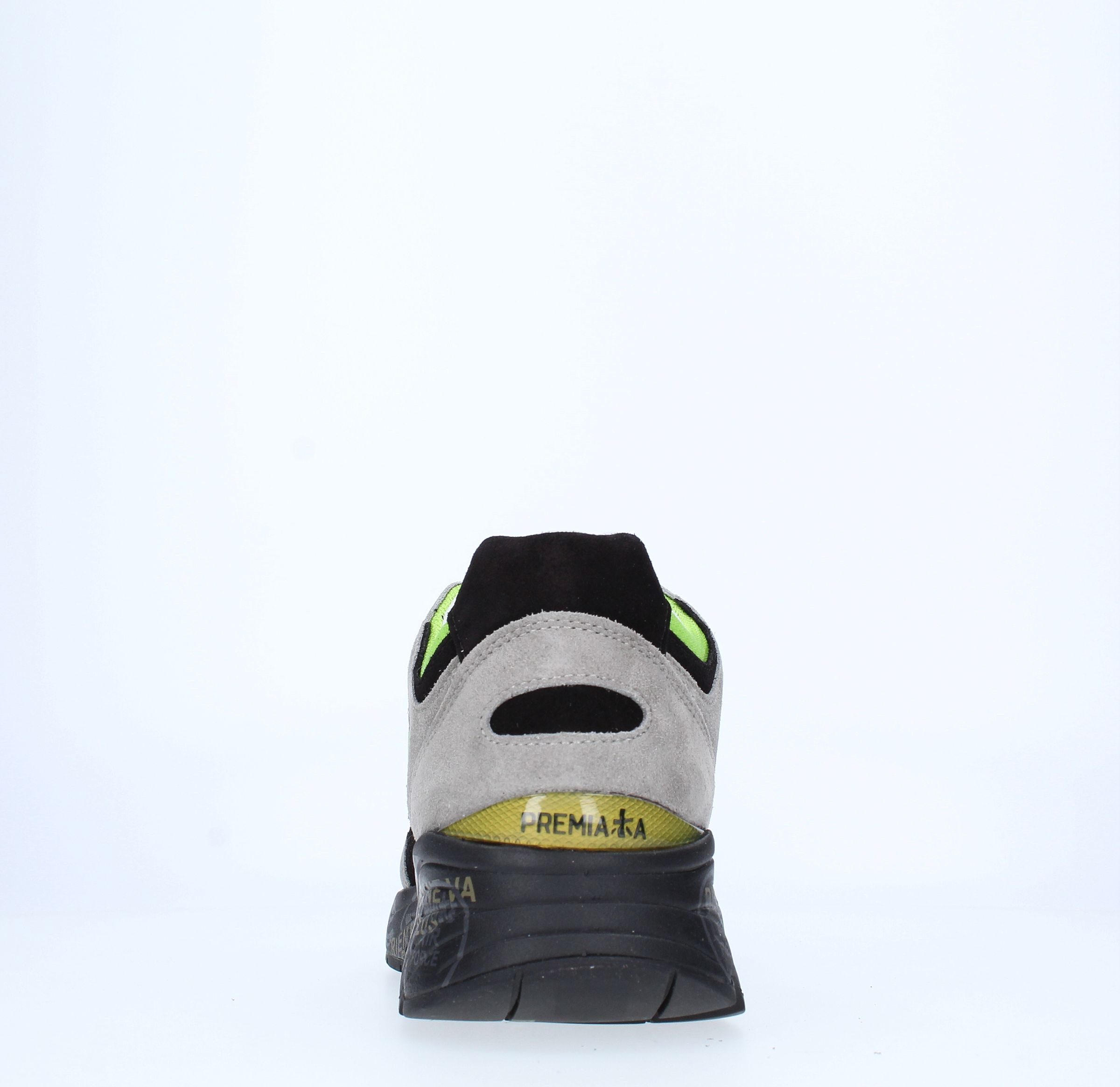 Sneakers in pelle tessuto e camoscio 