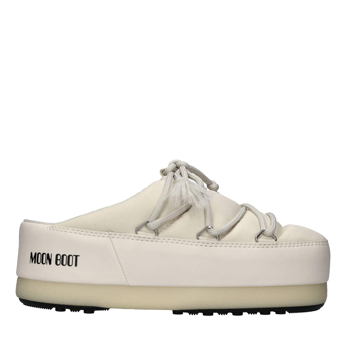 Mules in nylon idrorepellente ed ecopelle 