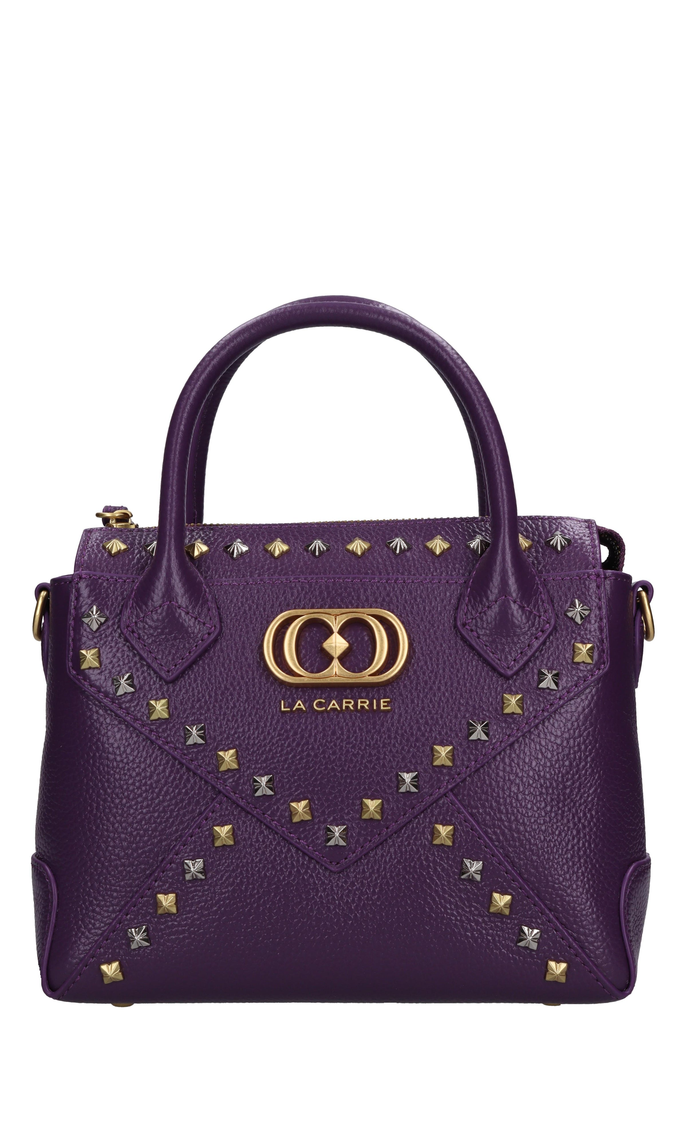 Borsa FRIVOLOUS SMALL in pelle e borchie 