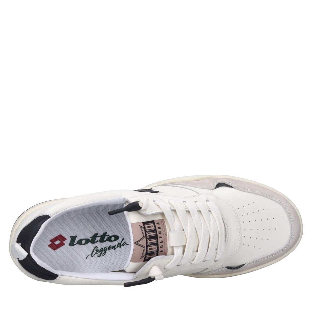 Sneakers in pelle e tessuto 