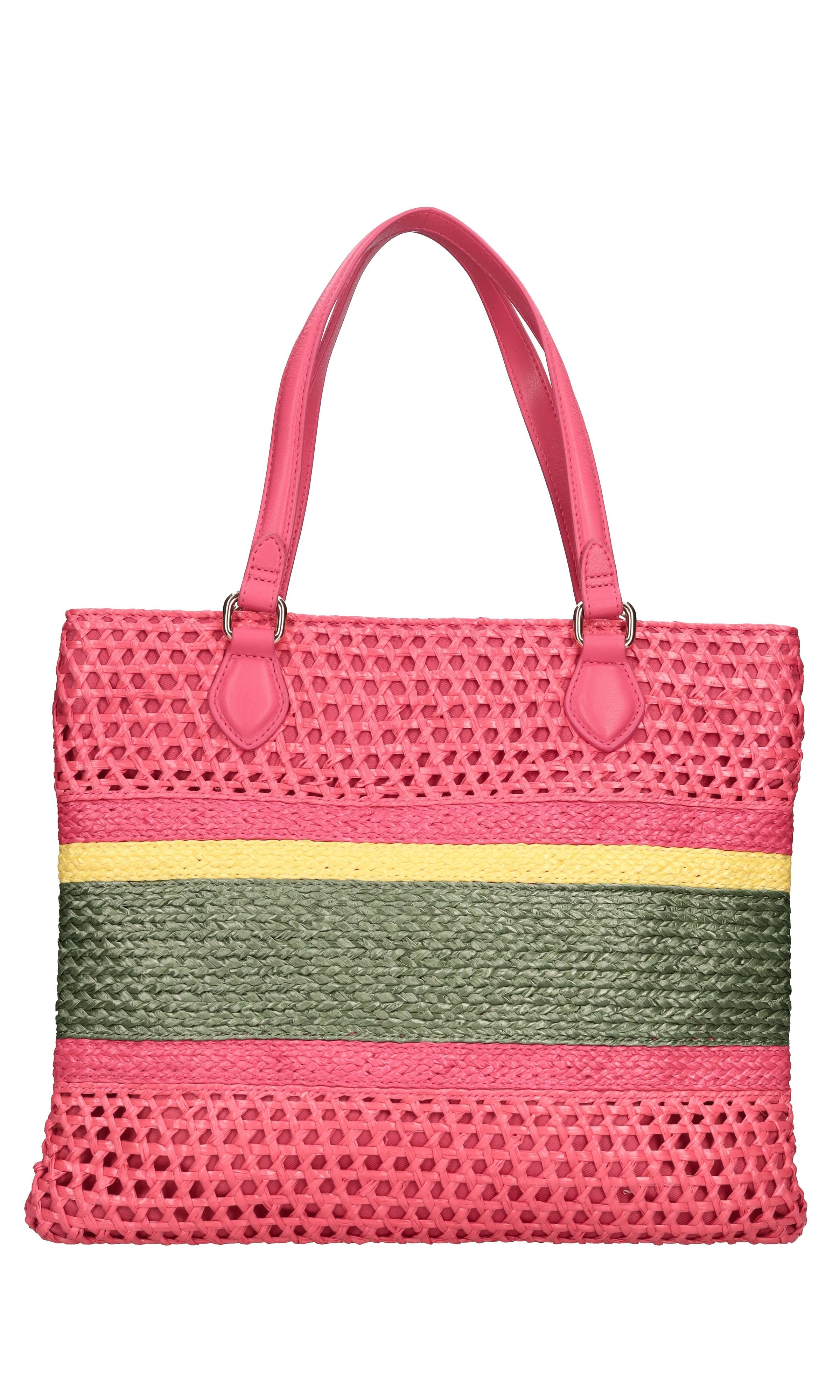 Borsa Glory in rafia ed ecopelle 