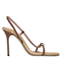 Sandali in pelle e rafia 