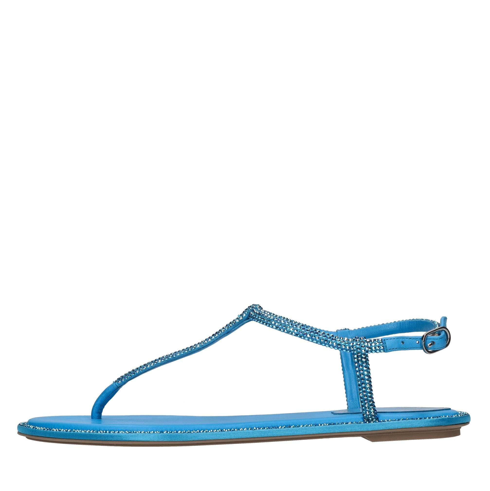 Sandali Diana in pelle e strass 