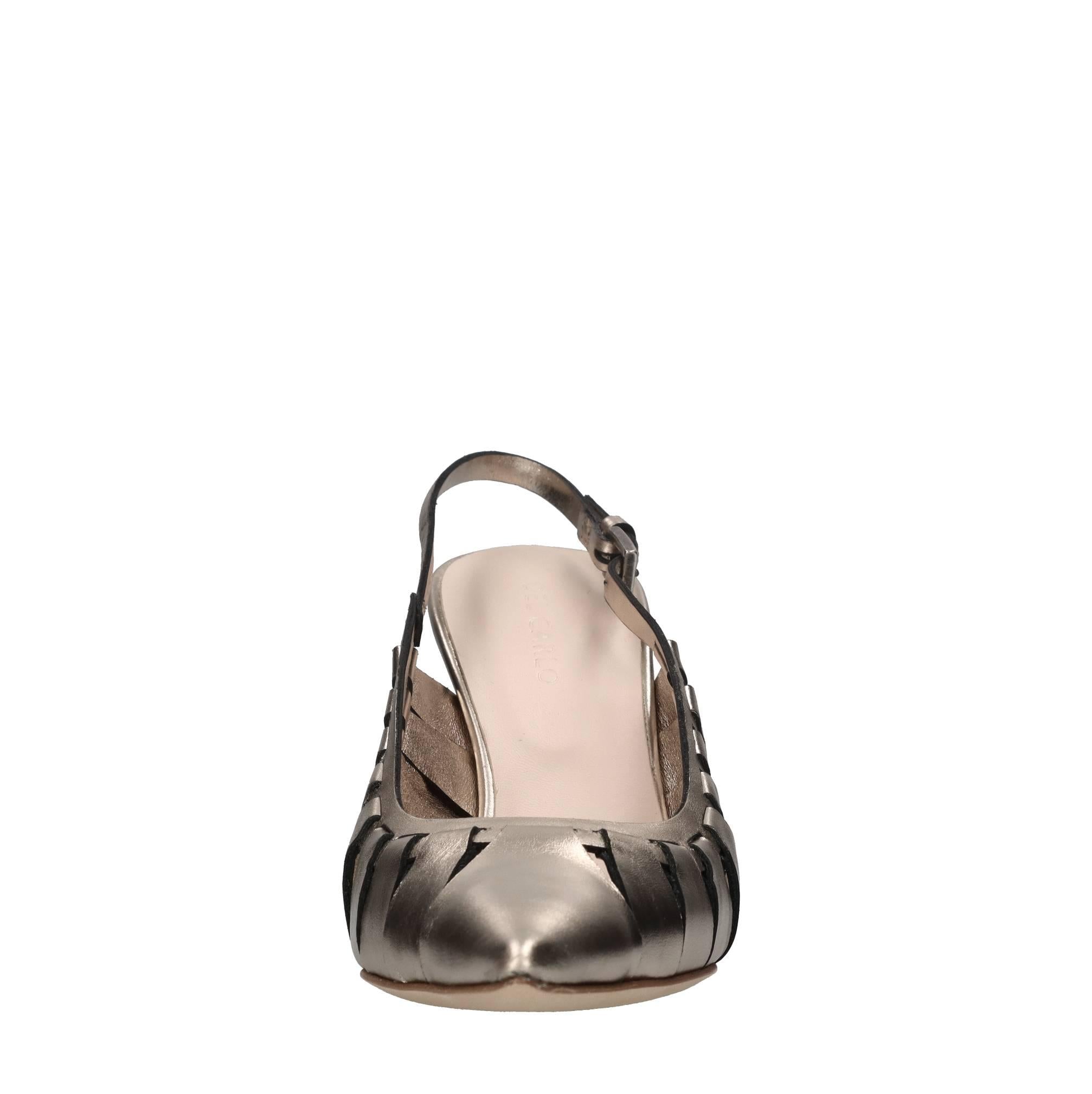 Décolleté slingback in pelle 
