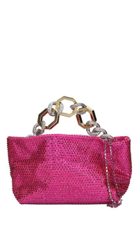 Borsa Jessye in raso e strass 