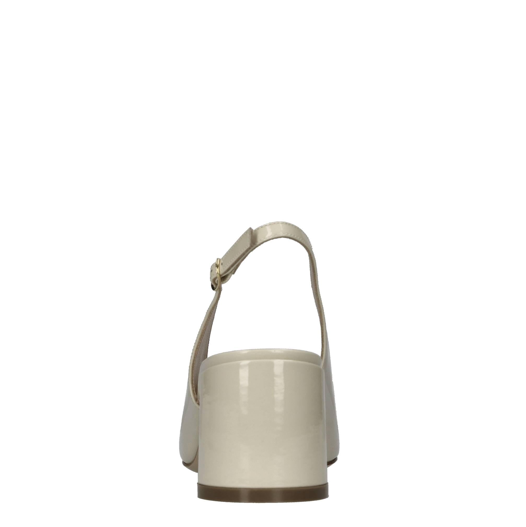 Décolletè slingback in pelle 