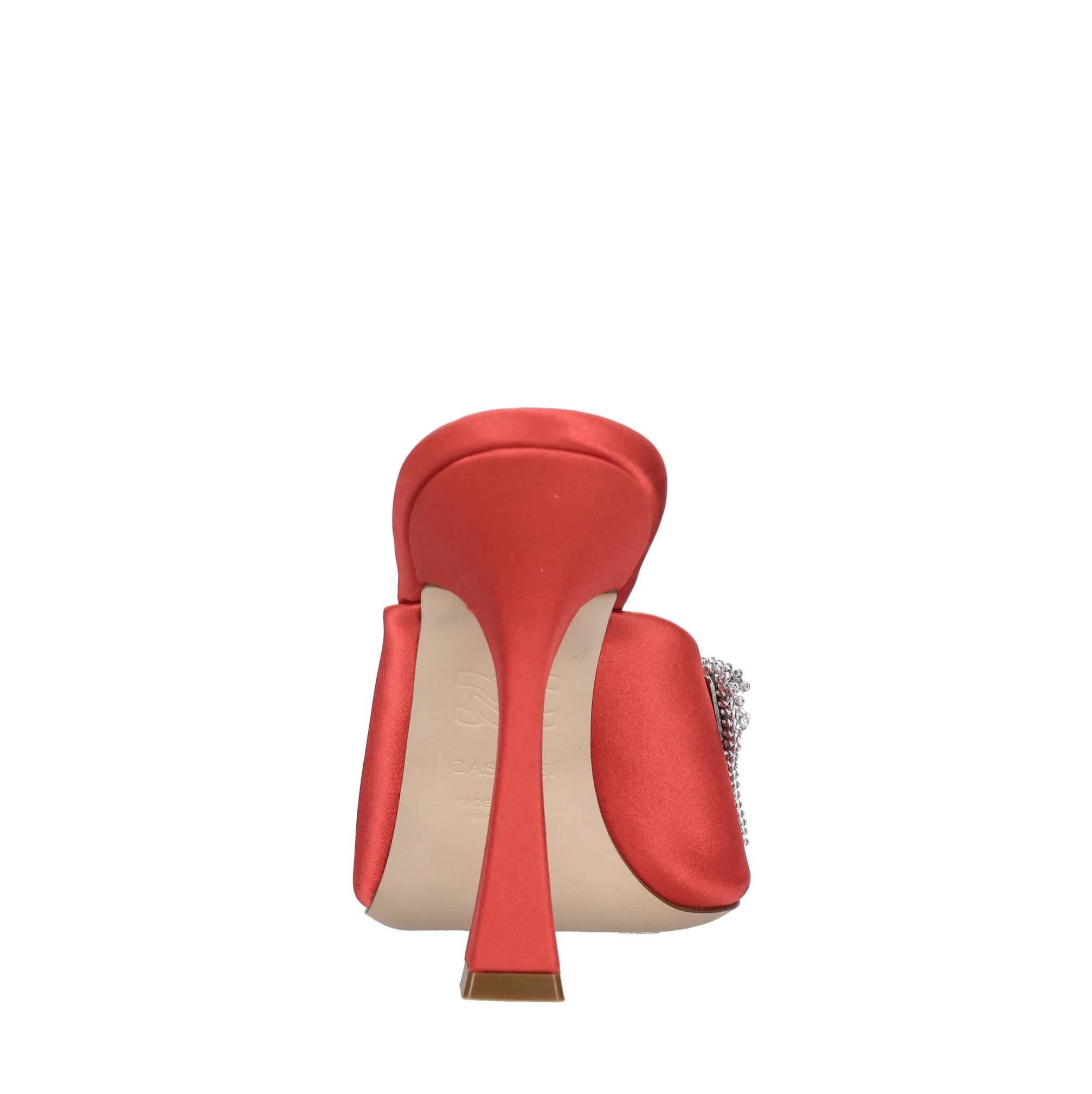 Mules in raso e strass 