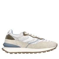 Sneakers in camoscio e tessuto 