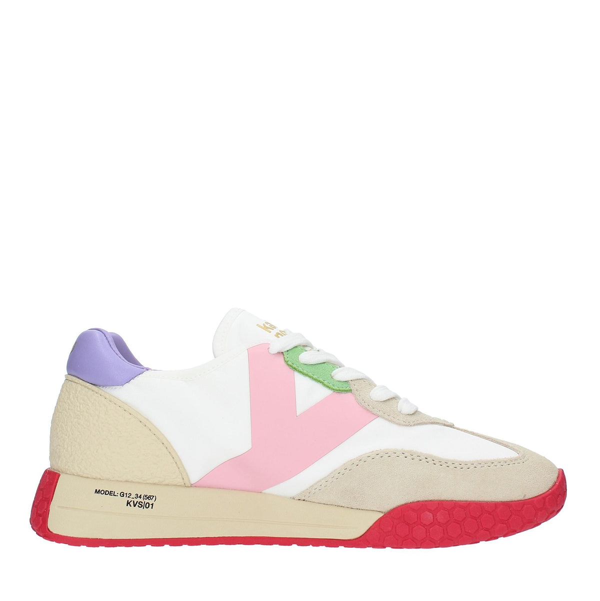 Sneakers in camoscio tessuto e gomma 