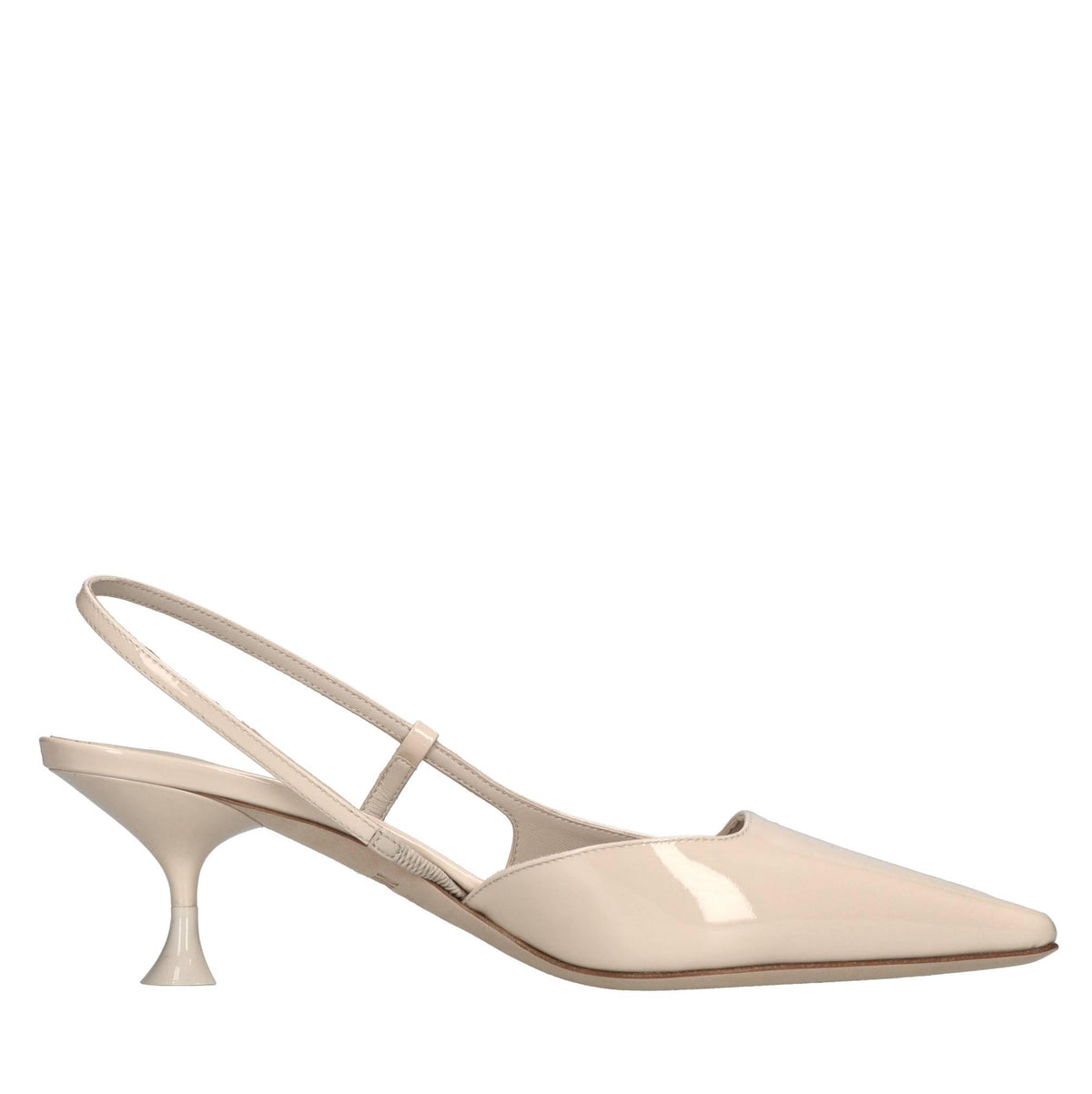 Décolleté slingback in vernice 