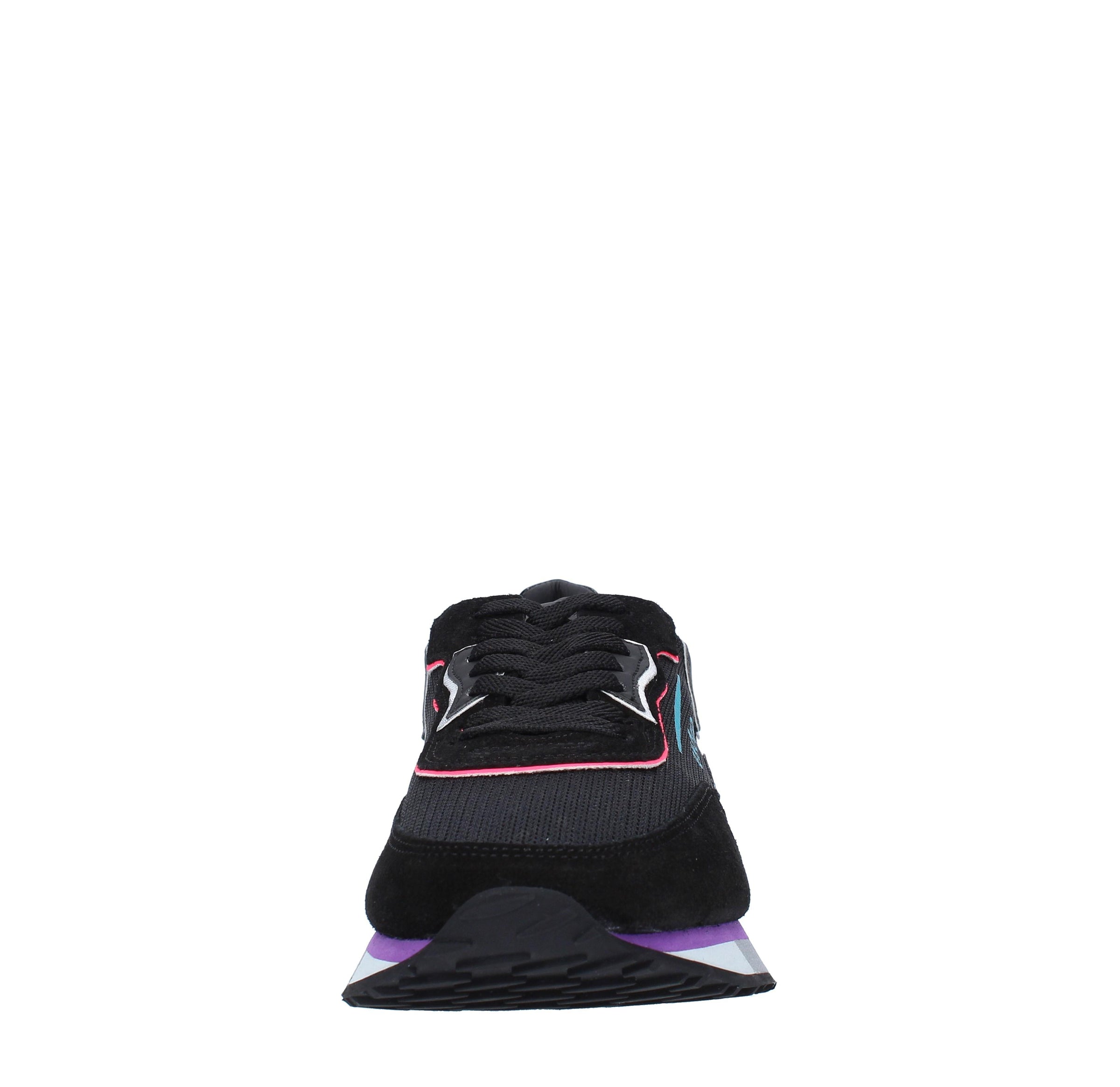 Sneakers in camoscio,tessuto e pelle 