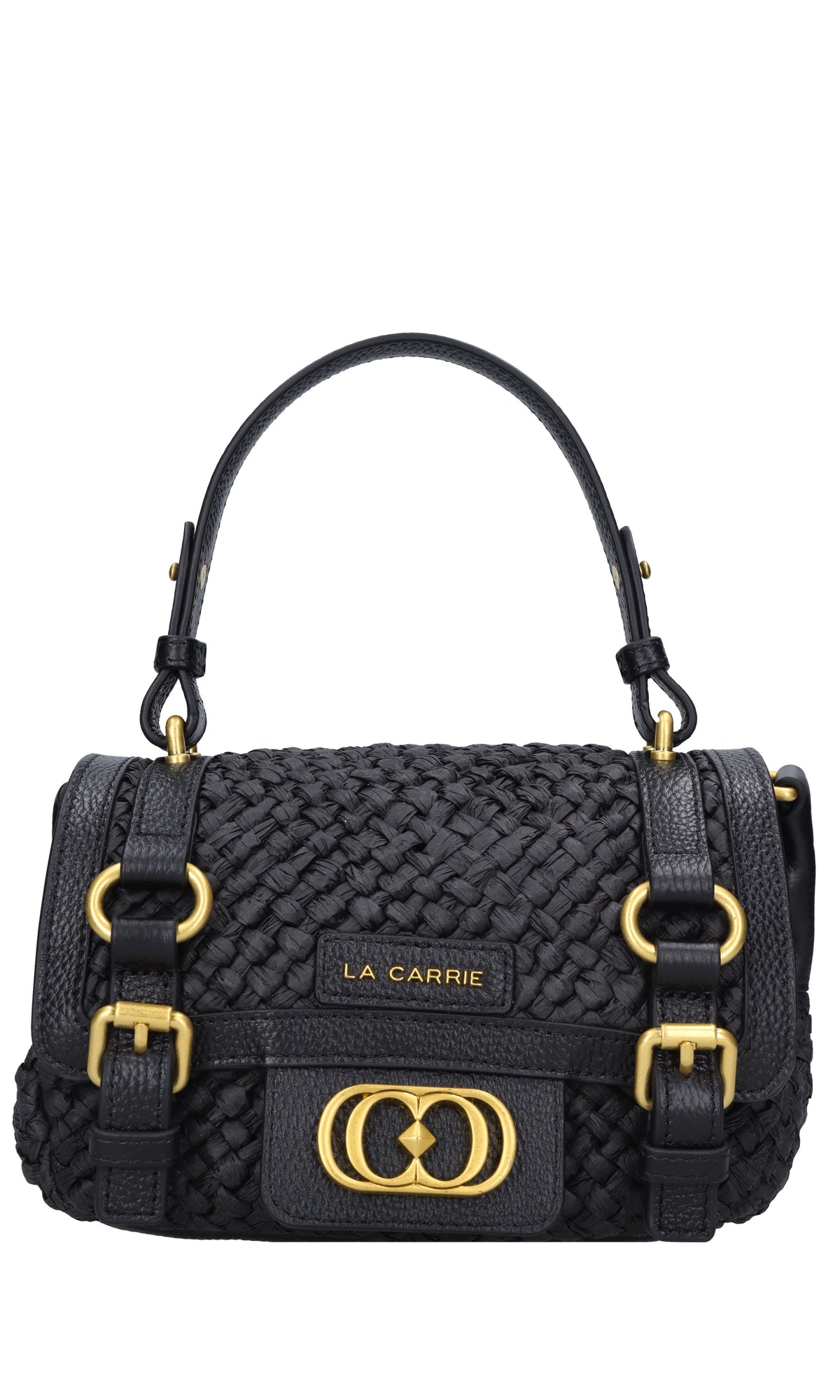 Borsa Atena in rafia e pelle 