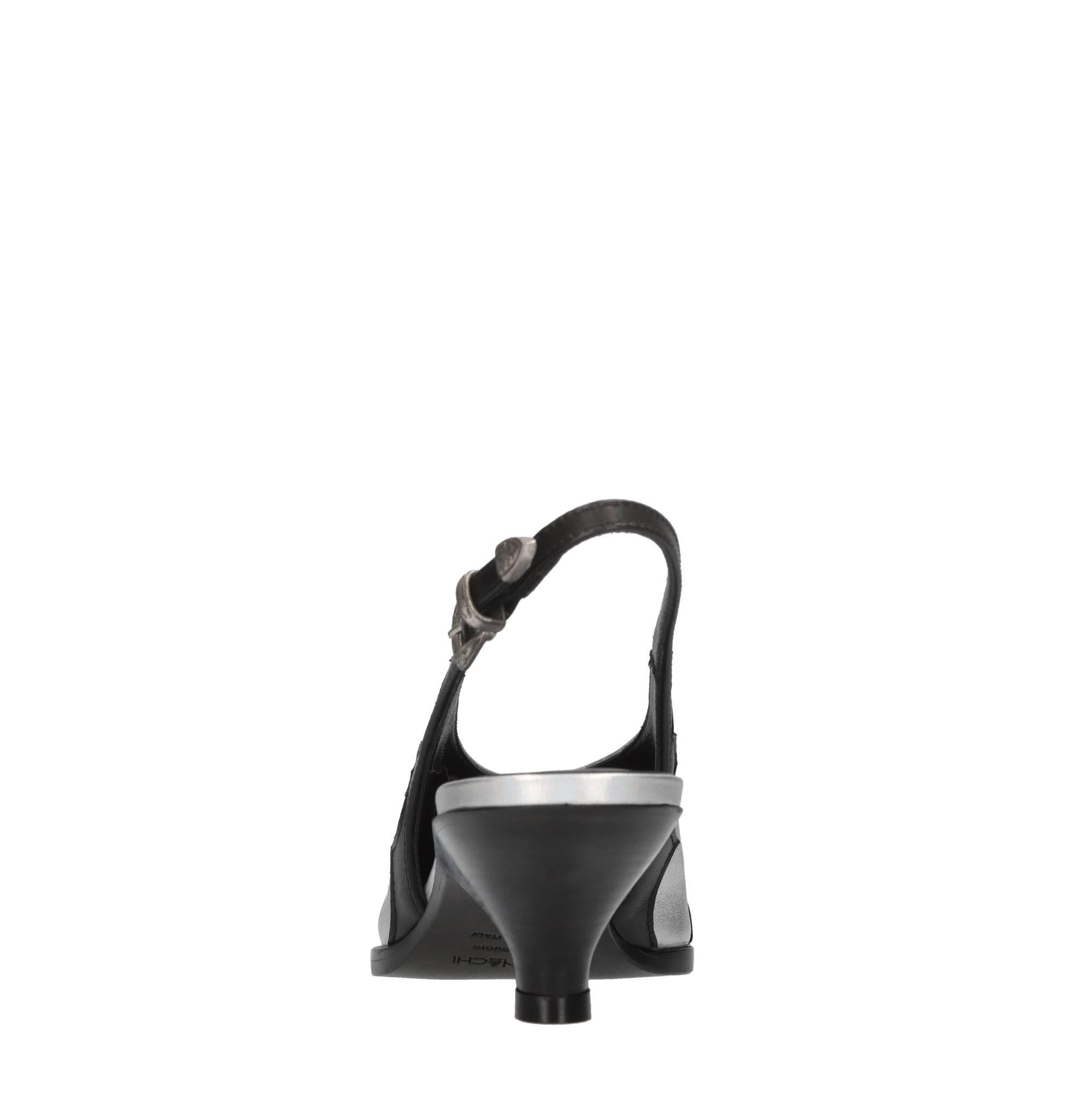 Décolleté slingback in pelle 