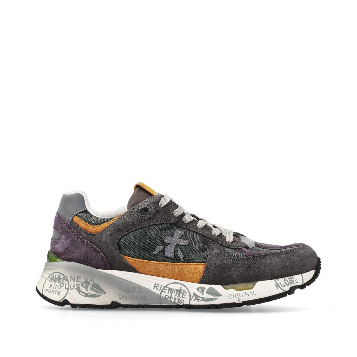 Sneakers Mase Var 7868 in camoscio, ecopelle e tessuto 