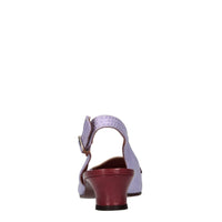Décolleté slingback in pelle 