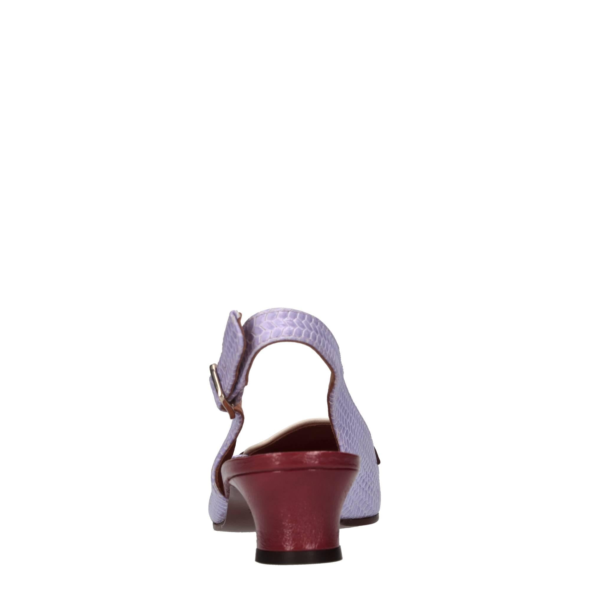 Décolleté slingback in pelle 