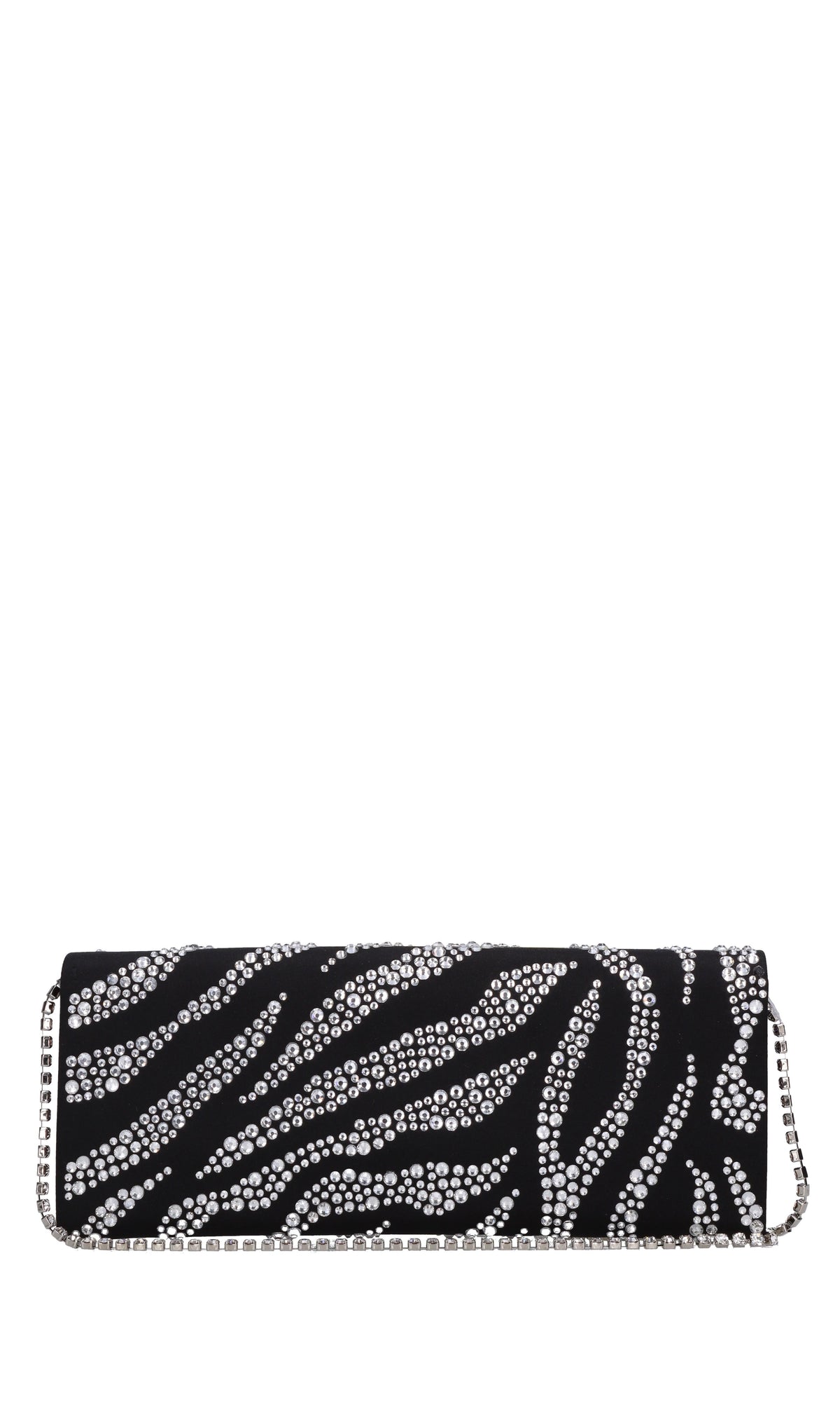 Borsa modello ENVELOPE in raso e strass 