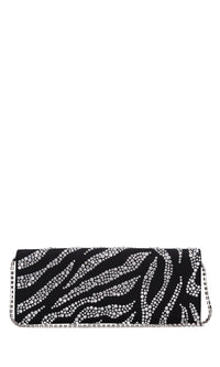 Borsa modello ENVELOPE in raso e strass 