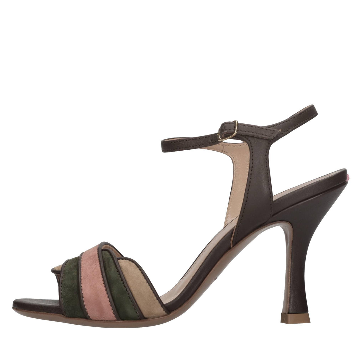 Sandali in pelle e camoscio 