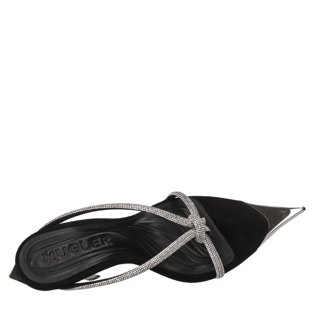 Mules Bombe in camoscio e strass 