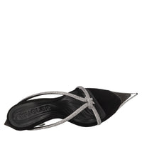 Mules Bombe in camoscio e strass 