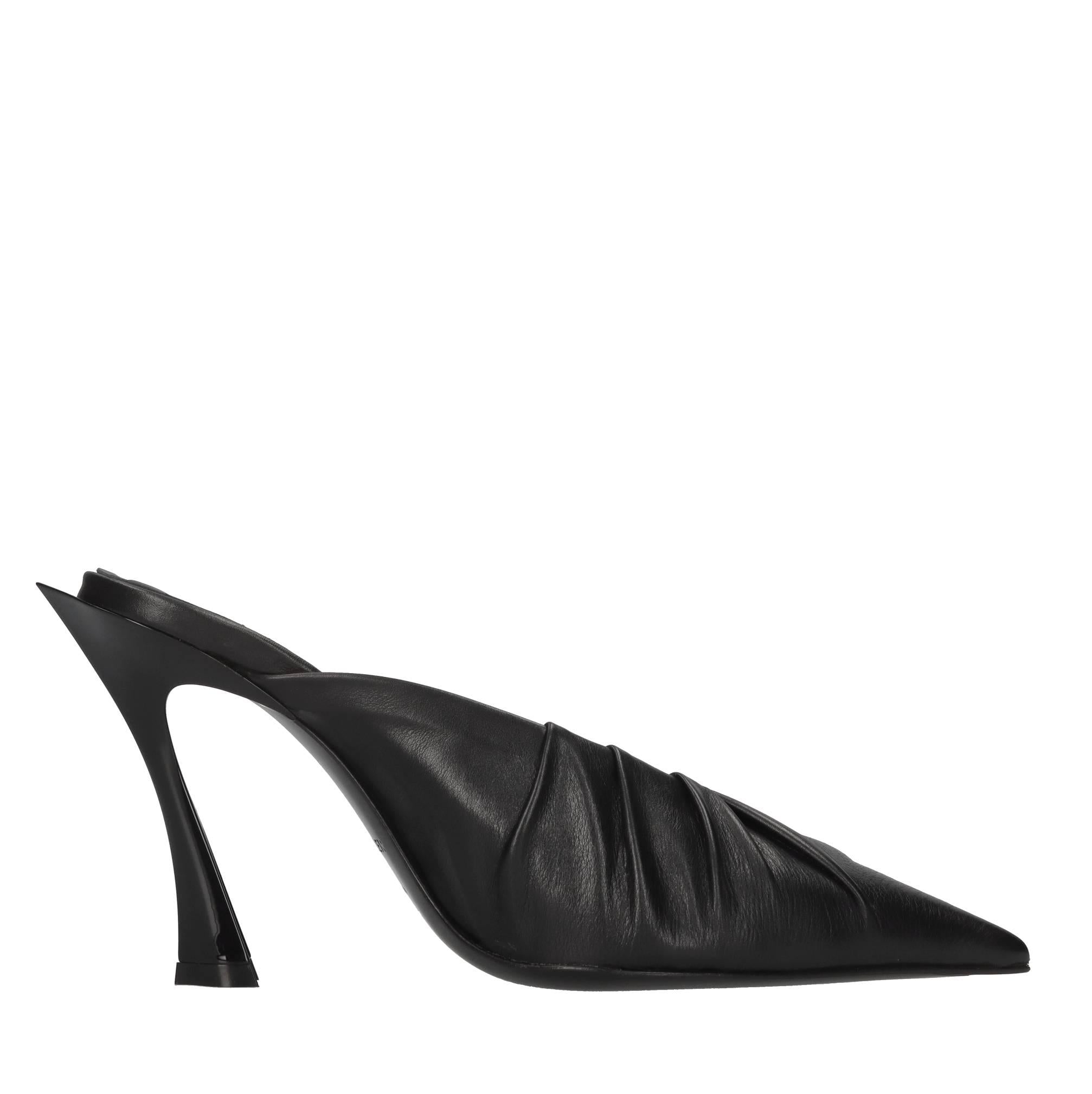 Sabot Draped in pelle 