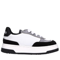 Sneakers in camoscio e tessuto 