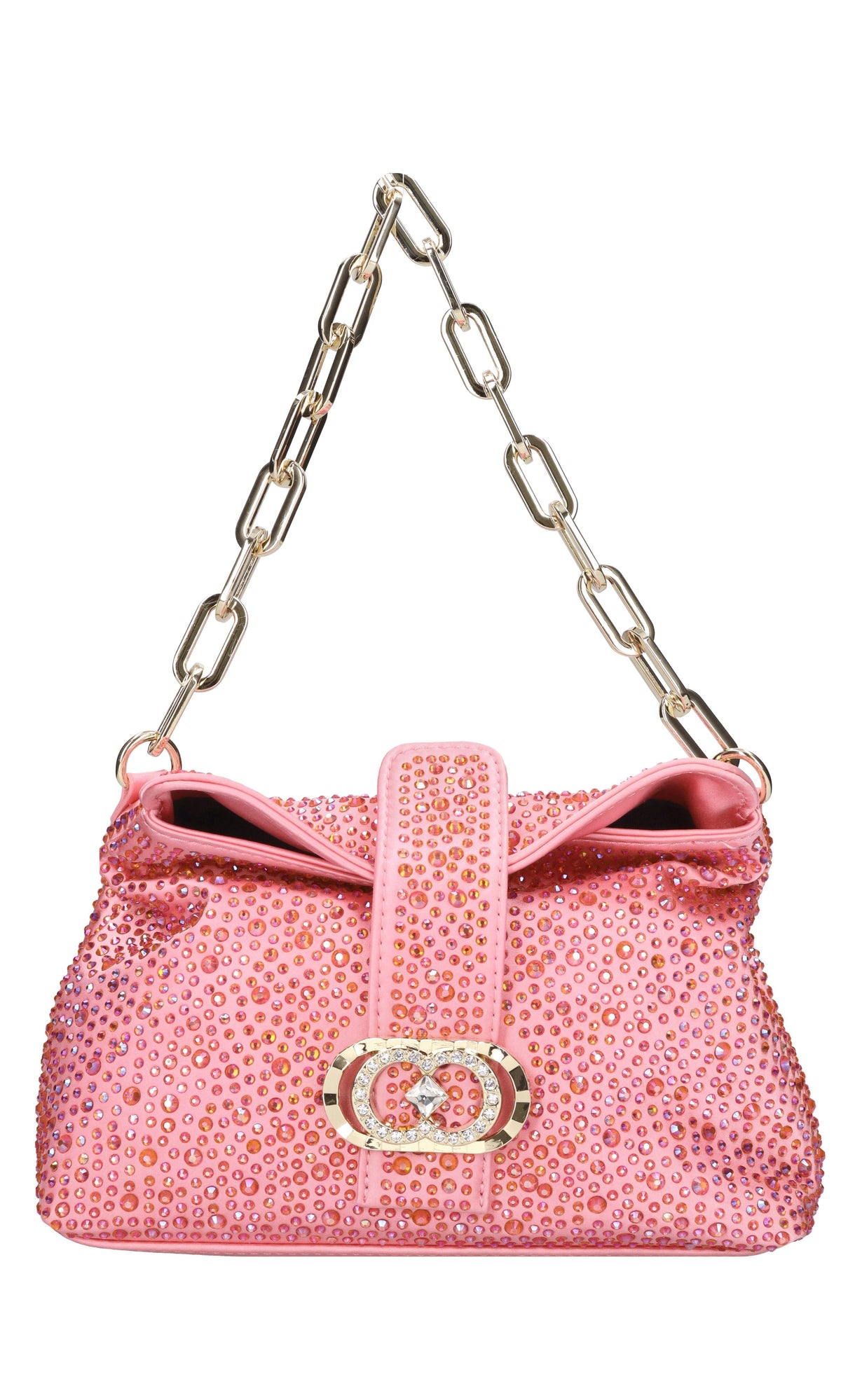 Borsa Night Edition in raso e strass 